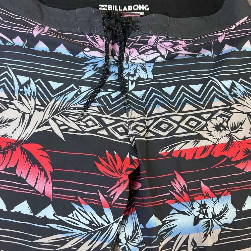 Vintage Y2K Billabong Airlite Sundays Men Board Shorts 34 Black Surf Swim Grunge